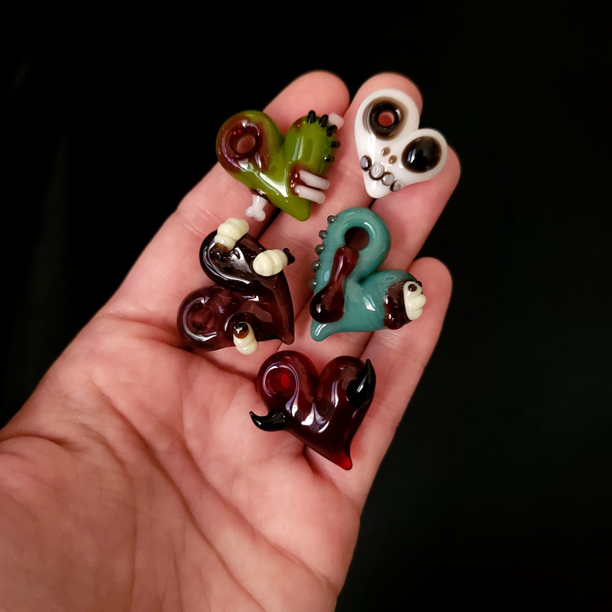 Image of SPOOKY HEART PENDANTS