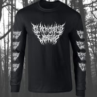 Image 2 of BLACK CROSS WORSHIP BRUTAL TEXT 90's LONG SLEEVE