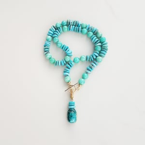 Turquoise & Amazonite Helix Necklace with Clasp