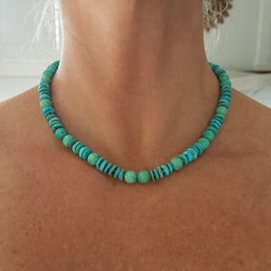 Turquoise & Amazonite Helix Necklace with Clasp