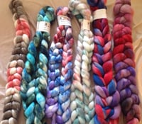 Image 2 of Grab Bags Fiber Mystery - 5 Dyed Mini Braid - 1 oz each - total 5 oz