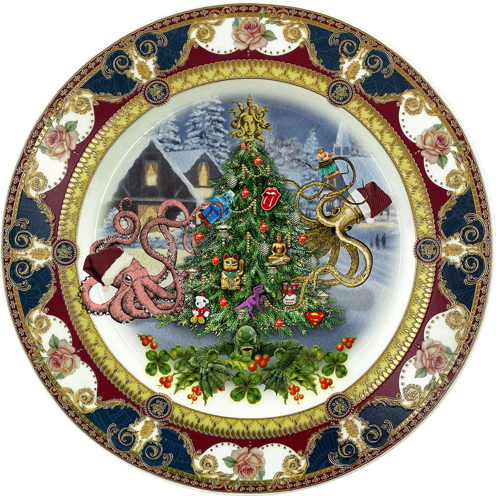 Image of X-MAS WORLD - Fine China Plate - #0787