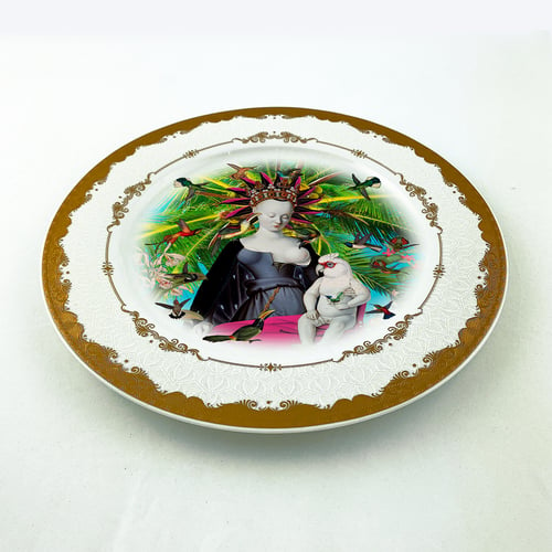 Image of Queen of the birds- Large Fine China Plate - #0772