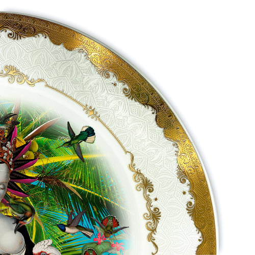 Image of Queen of the birds- Large Fine China Plate - #0772