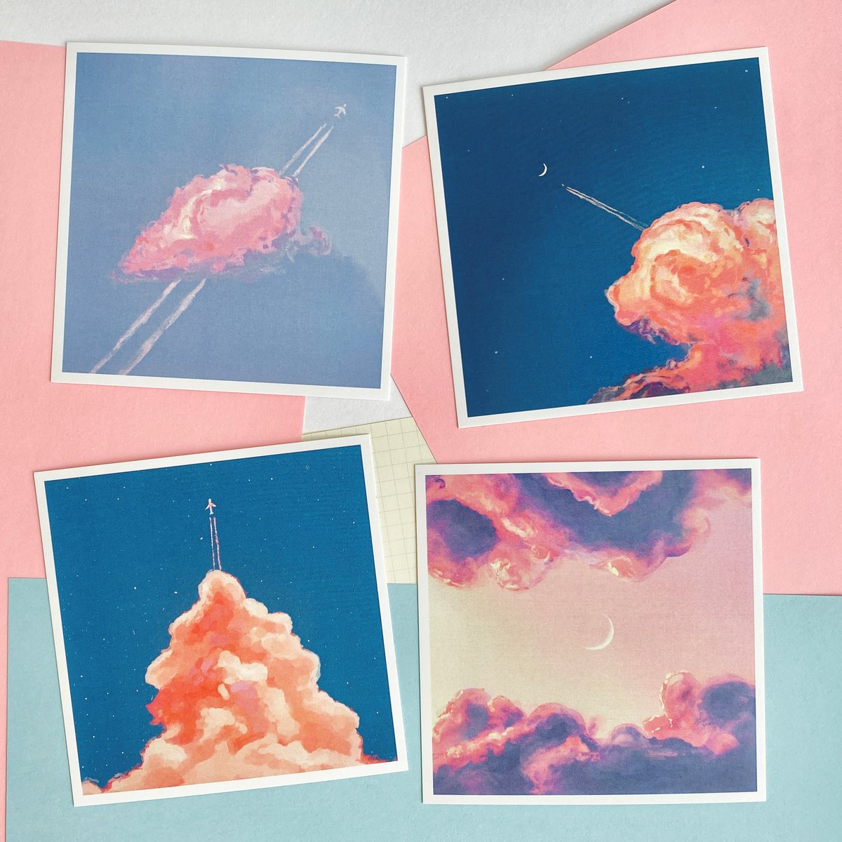 Image of Sky and Cloud Mini Prints (Set of 4)