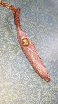 Image 2 of Citrine Copper Feather