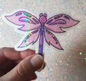 Mythical Kawaii Pink and Purple Fairy Dragonfly Wand 