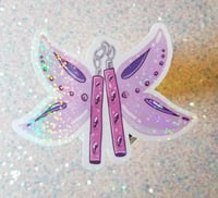 Image 2 of Mythical Kawaii Pink and Purple Fairy Nunchucks Stickers