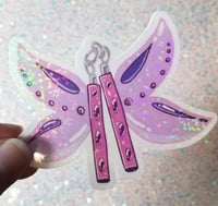 Image 3 of Mythical Kawaii Pink and Purple Fairy Nunchucks Stickers