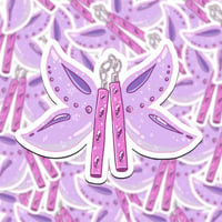 Image 1 of Mythical Kawaii Pink and Purple Fairy Nunchucks Stickers