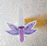 Image 2 of Mythical Kawaii Pink and Purple Fairy Dagger Sticker