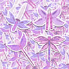 Mythical Kawaii Pink and Purple Fairy Weapon Stickers | Complete Set of 4