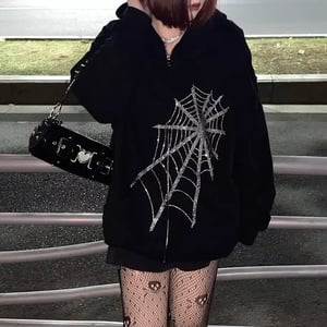 Image of Black Widow Rhinestone Jacket