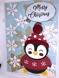 Image 2 of CHRISTMAS PENGUIN 3 PIECE CARD SET!
