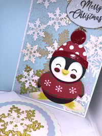Image 3 of CHRISTMAS PENGUIN 3 PIECE CARD SET!