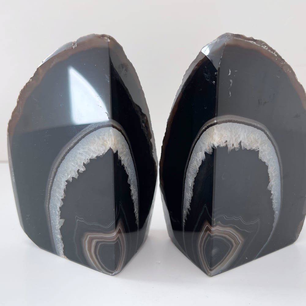 Image of AGATE/QUARTZ BOOKENDS NO.89