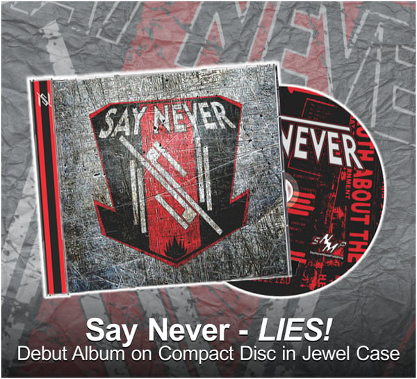 Image of Say Never - LIES! Debut Album on Compact Disc (CD)