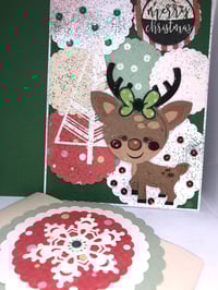 Image 1 of CHRISTMAS REINDEER - 3 PIECE CARD SET!
