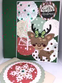 Image 2 of CHRISTMAS REINDEER - 3 PIECE CARD SET!