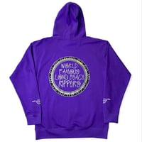 Image 2 of LBC "RIPPERS" HOOKWORM PURPLE HOODIE 3M REFLECTIVE