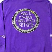 Image 4 of LBC "RIPPERS" HOOKWORM PURPLE HOODIE 3M REFLECTIVE