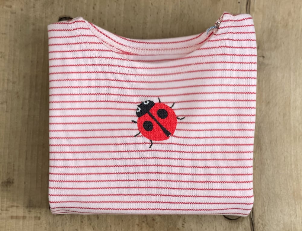 Image of Shirt mit Marienkäfer rot gestreift Art.284275