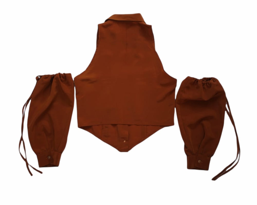 Image of Camisa con mangas fruncidas.