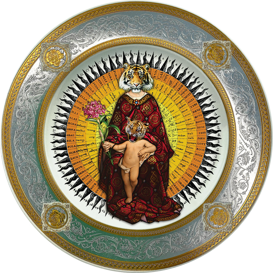 Image of Tigresa - Fine China Plate - #0790