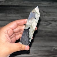 Image 1 of Black Flower Agate Tower 