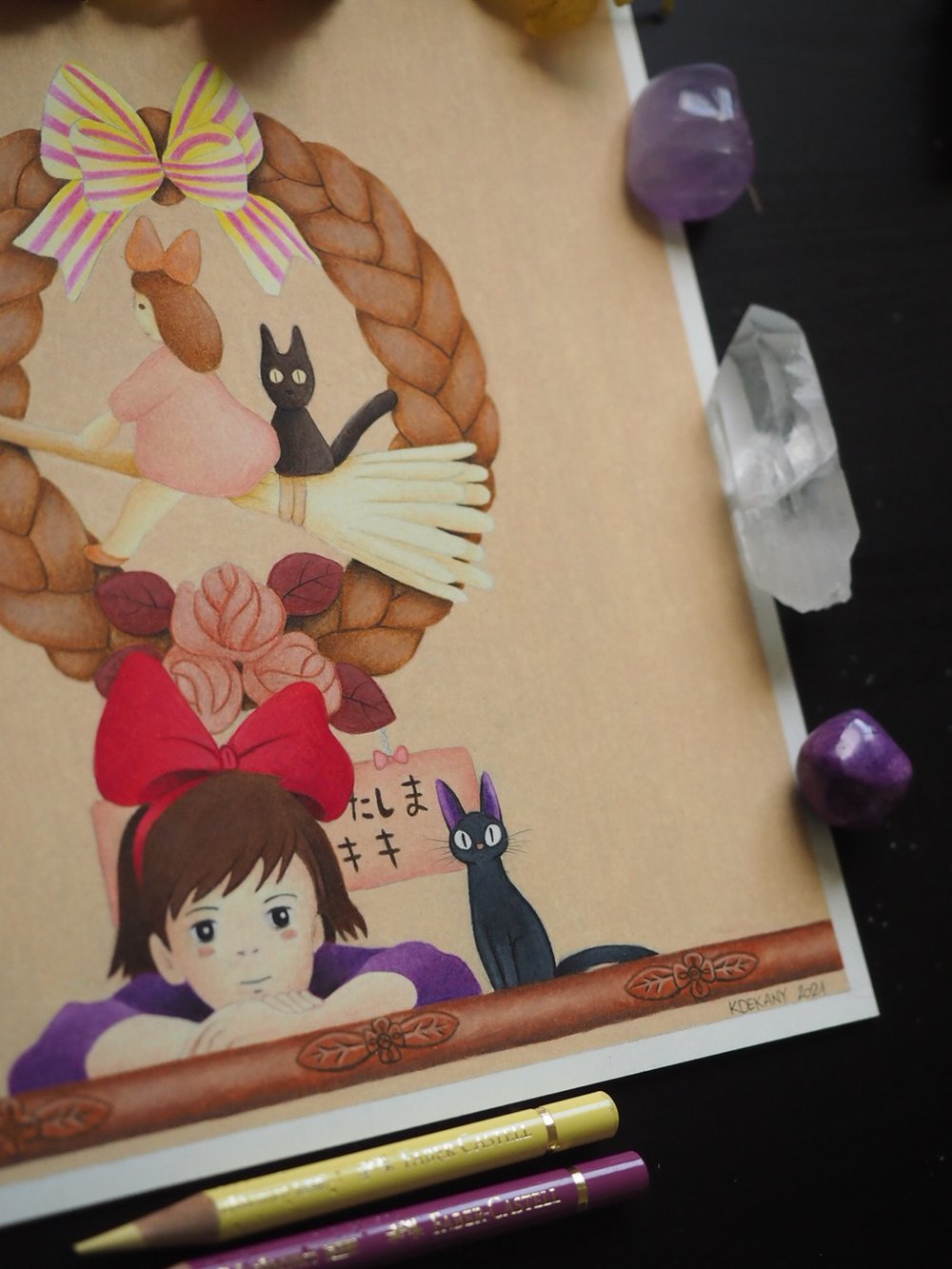 Image of Studio Ghibli Kiki's Delivery Service Miyazaki Fine Art Print