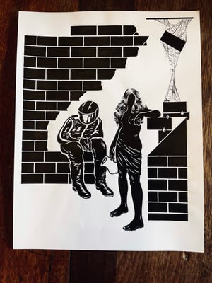Image of Untitled (Brick Wall) Original Drawing