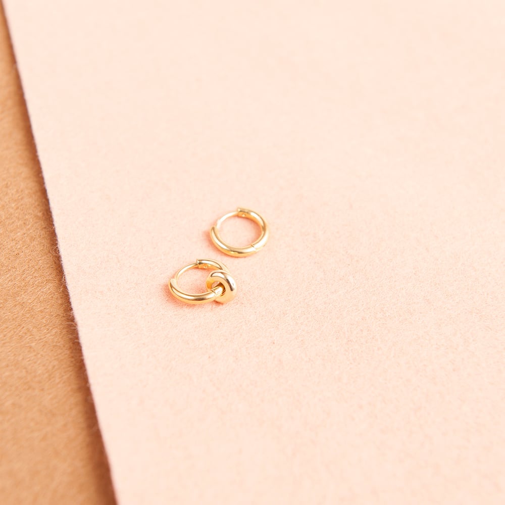 Image of Asymmetric small gold hoops