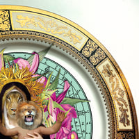 Image 3 of Lion Queen - Large Fine China Plate - #0744