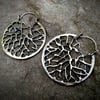  Bronze + sterling silver 'diávrosi'  hoop earrings