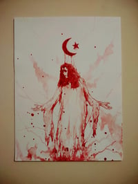 Tribute to Andrea Meyer (original blood painting)