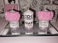 Image 1 of PINK FOAM ROSE CANDLE SET