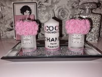 Image 2 of PINK FOAM ROSE CANDLE SET