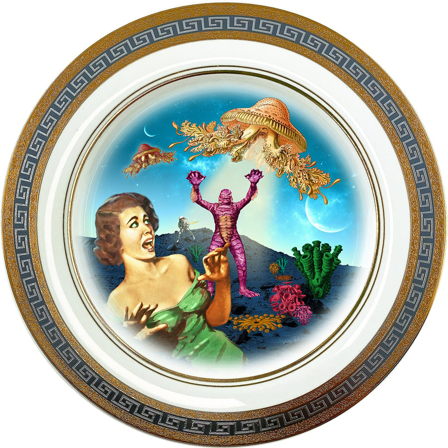 Image of Screaming - Large Fine China Plate - #0776