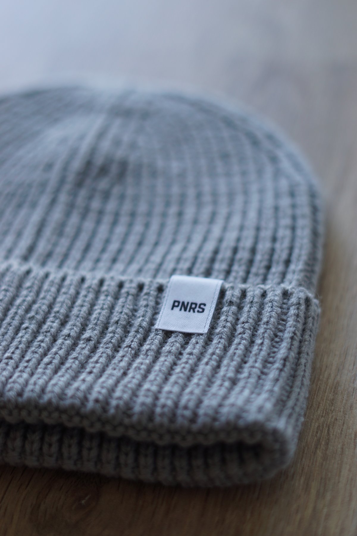 Image of Light Grey Ripped Label Beanie