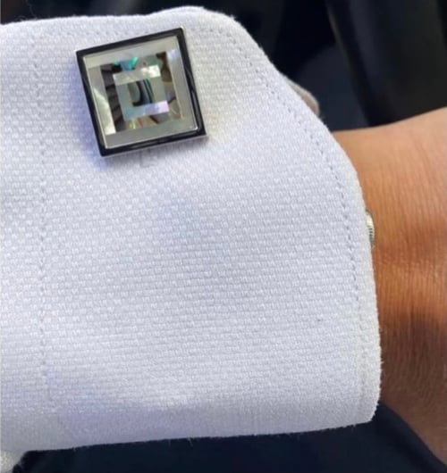 Image of ABALONE  & PEARL CUFF LINKS