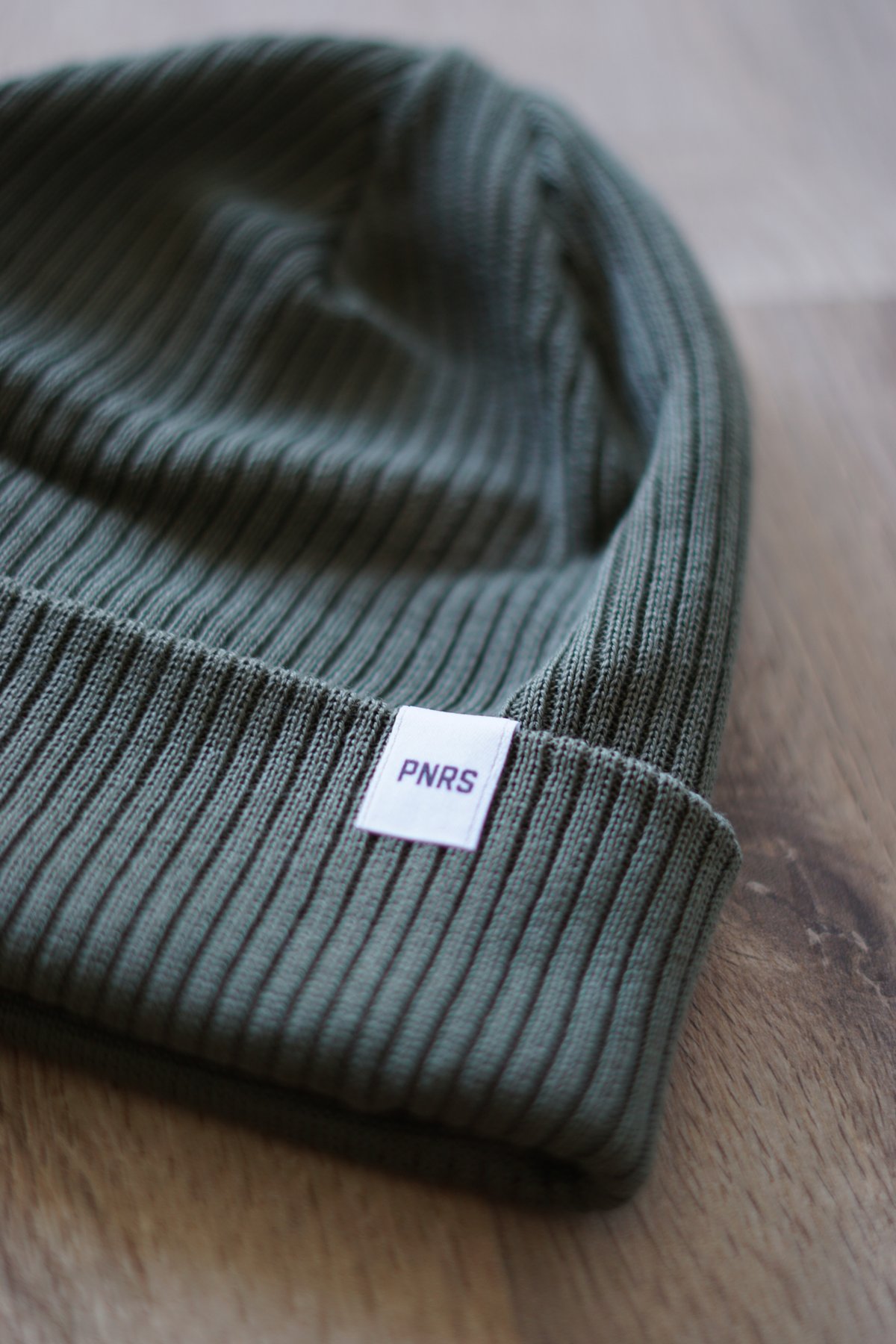 Image of Olive Organic Cotton Label Beanie