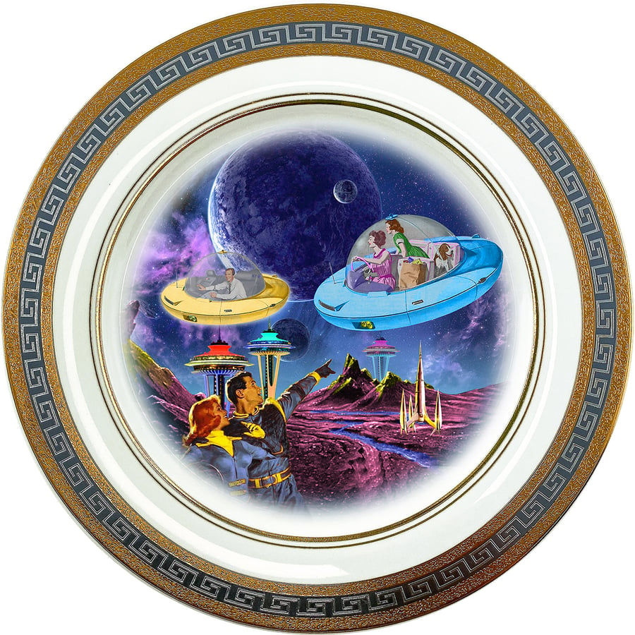 Image of Coming Home - Large Fine China Plate - #0741