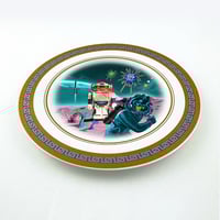 Image 2 of Robot Attacks - Large Fine China Plate - #0776