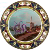 Image 1 of Octopus Attacks - Fine China Plate - #0787