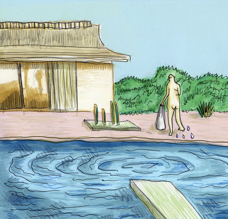 Naked Man/ Hockney (Print)