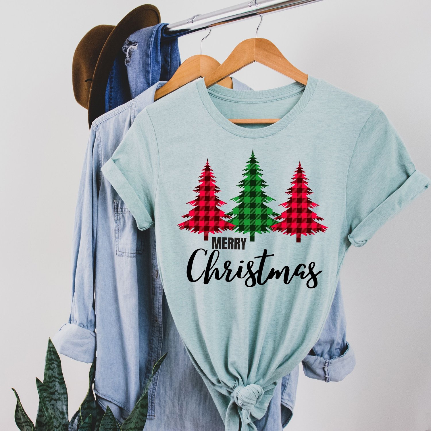 Image of Adult - Flannel Trees Tee