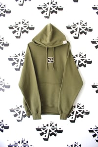 Image of reparation$ hoodie in army green 