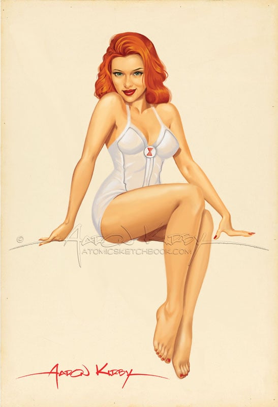 Image of Black Widow (Scarlett Johansson) pin up print