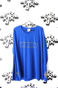 Image of stack long sleeve in blue 