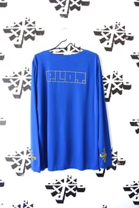 Image of stack long sleeve in blue 